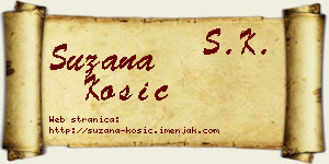 Suzana Kosić vizit kartica